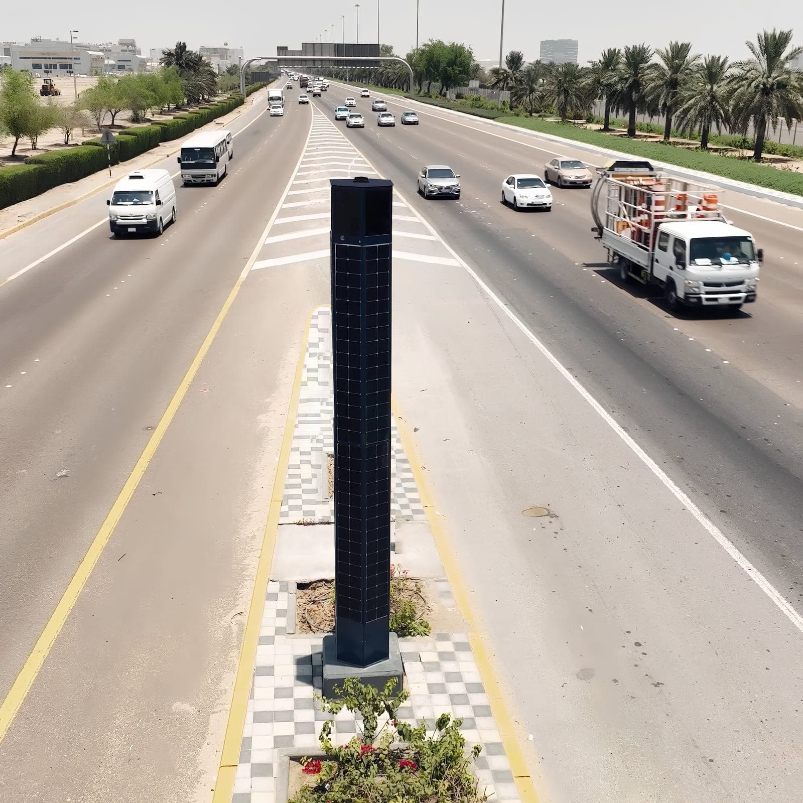 Solar Exits and Chevron Areas Enforcement System installation